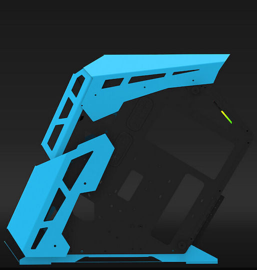 Aqirys Procyon Gaming Midi Tower Κουτί Υπολογιστή με Πλαϊνό Παράθυρο και RGB Φωτισμό Μπλε