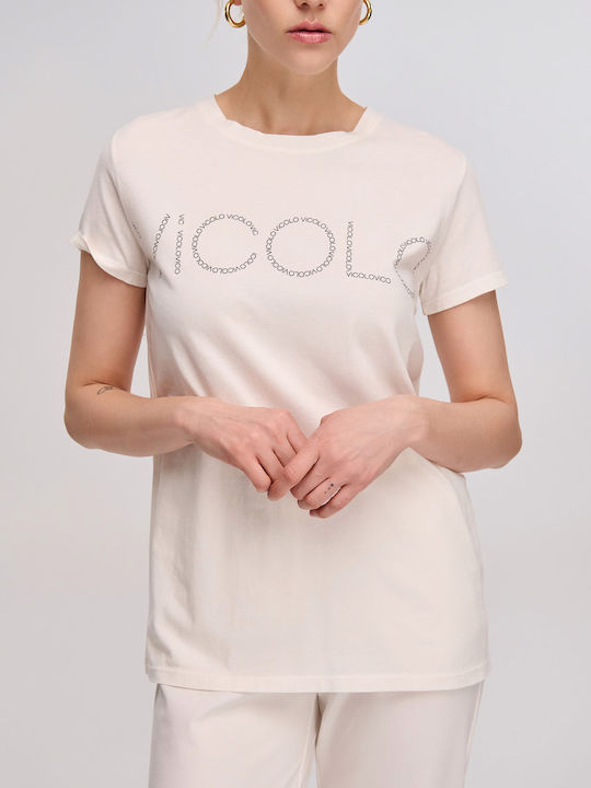 Vicolo Damen T-Shirt Weiß