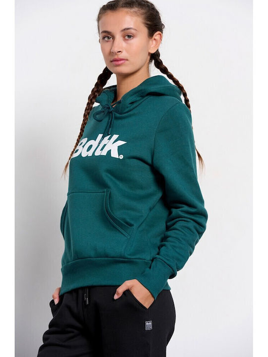 Long Women's Sweatshirt Hooded Blue