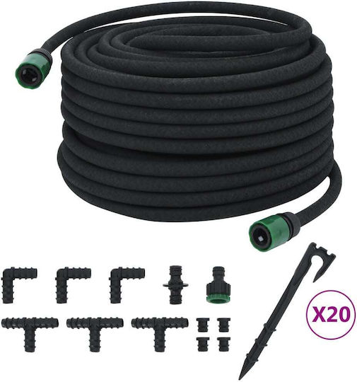 vidaXL Gartenschläuche Set 1/2" 50m