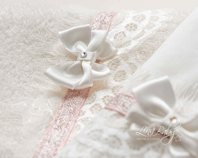 Lina Baby Christening Oilcloths Set Ecru 6pcs