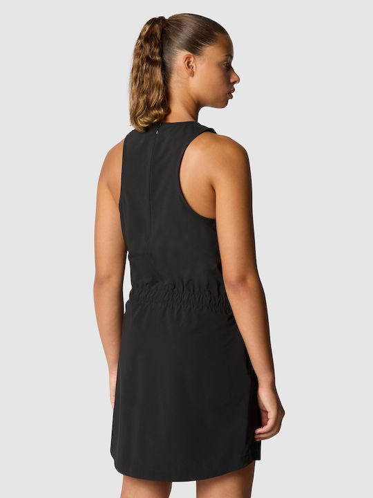 Summer Mini Athletic Sleeveless Dress Black