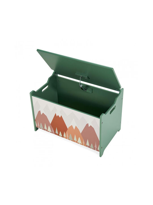 U-Grow Children's Wooden Green Storage Box 60x40x37cm
