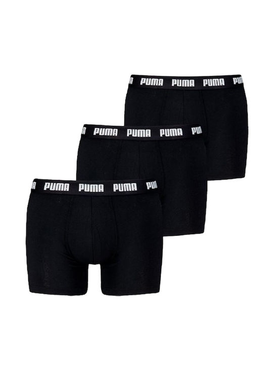 Puma Ανδρικά Μποξεράκια Μαύρα 3Pack