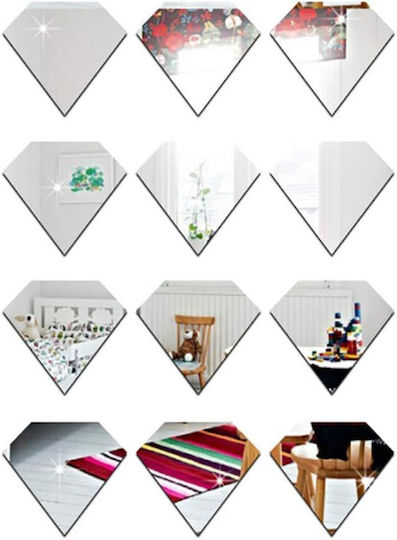 Self-Adhesive Mirror For Interior Decor And Design Diamnat Model Premium Acrylic PVC Set Of 50 Pieces 6 X 5 X 0.1 Cm Original Deals Self-Adhesive Mirror For Interior Decor And Design Diamnat Model Premium Acrylic PVC Set Of 50 Pieces 6 X 5 X 0.1 Cm Original Deals