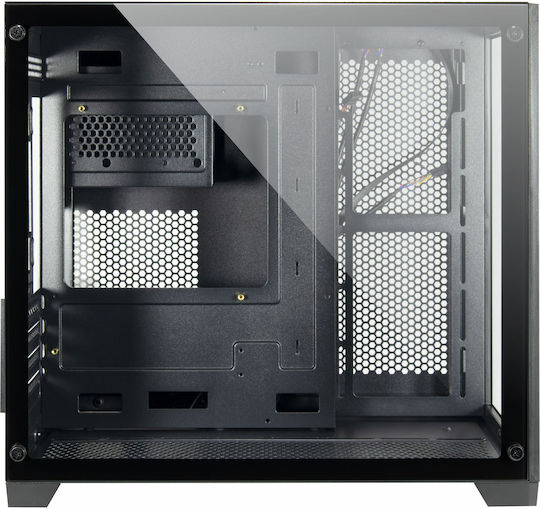 Inter-Tech C-501 Aspect Gaming Mini-Turm Computergehäuse mit Seitenfenster Schwarz
