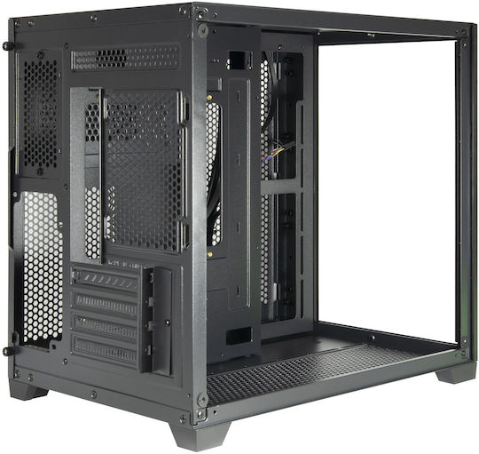 Inter-Tech C-501 Aspect Gaming Mini-Turm Computergehäuse mit Seitenfenster Schwarz
