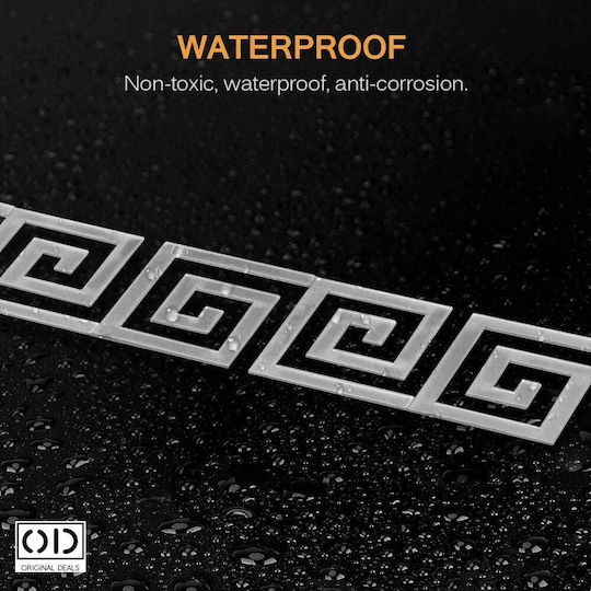 Self-adhesive Mirror For Interior Decor And Design, Versace Model, Premium Acrylic Pvc, Set Of 10 Pieces, 5 X 5 X 0.1 Cm, Original Deals