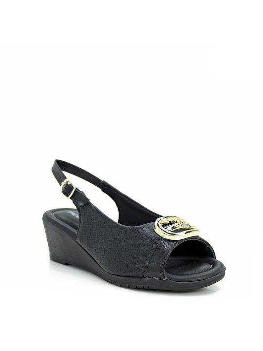 Piccadilly Sandals Women's Platform Shoes Black