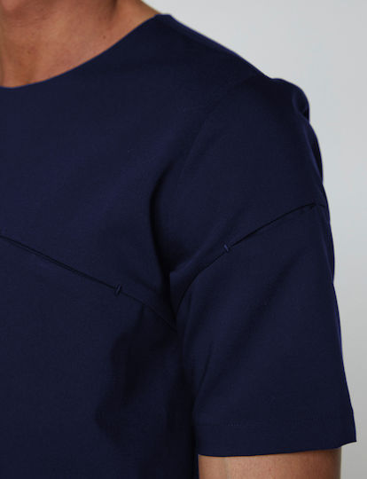 Ayo Bluse Koch Baumwolle Blau mit Langärmelig