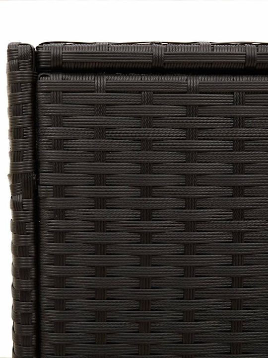 vidaXL Μπαούλο Αποθήκευσης Εξωτερικού Χώρου Rattan 283lt Μαύρο Μ120xΠ50xΥ56εκ.