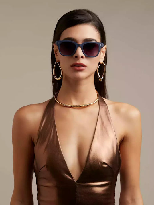Okkia Giovanni Unisex Γυαλιά Ηλίου με Μωβ Κοκκάλινο Σκελετό και Μωβ Φακό 0K012-MN