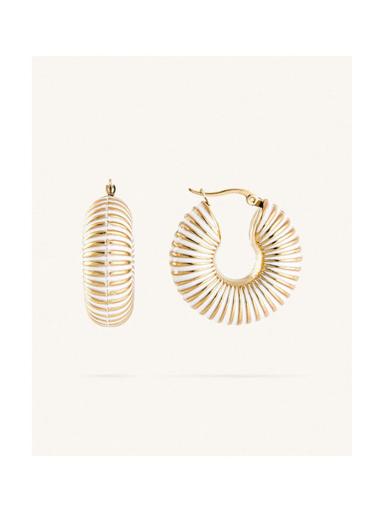 StanStefan Earrings Hoops made of Steel Gold Plated