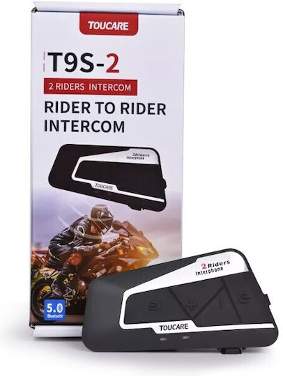 Toucare T9S Ενδοεπικοινωνία Μονή για Κράνος Μηχανής με Bluetooth