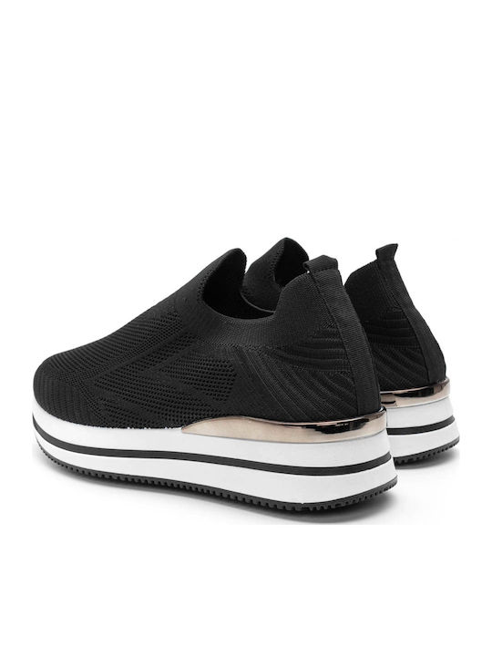 Damen Slip-On Leder Schwarz