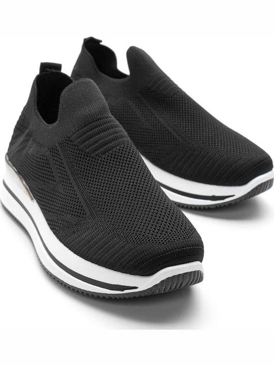 Damen Slip-On Leder Schwarz