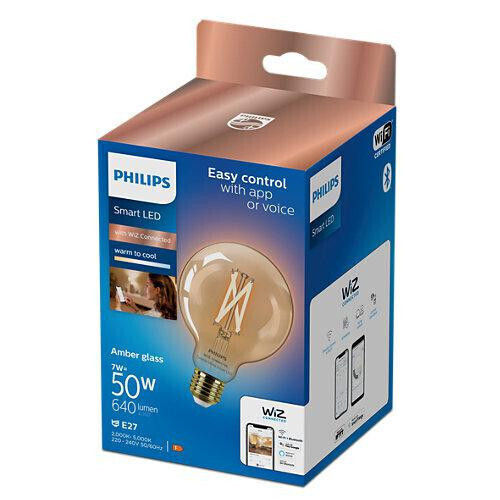 Philips Smart Λάμπα LED 7W για Ντουί E27 και Σχήμα G95 Θερμό Λευκό 640lm