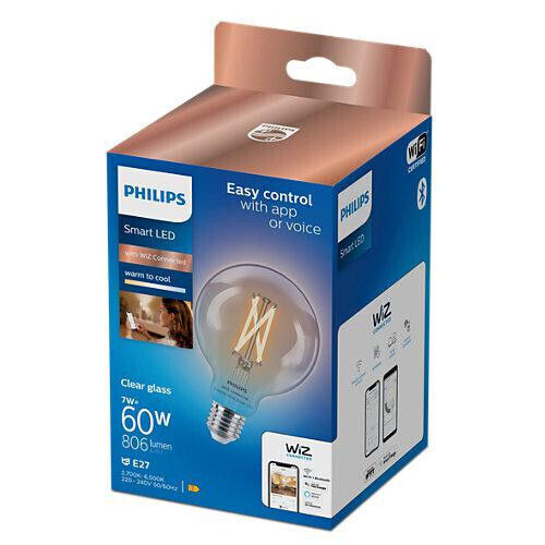 Philips Smart Λάμπα LED 7W για Ντουί E27 και Σχήμα G95 Θερμό Λευκό 806lm