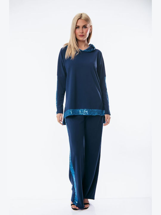 Dress Up Femei Dark blue Set cu Pantaloni