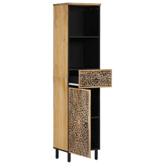 vidaXL 358234 Στήλη Μπάνιου Τοίχου 38x33x160cm Καφέ