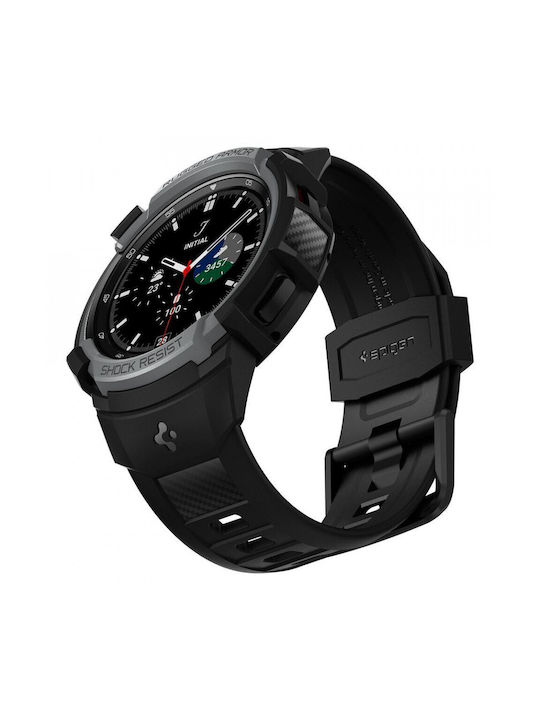 Spigen RUGGED ARMOR ”PRO” Silicone Case in Gray color for GALAXY WATCH 4 CLASSIC 46 MM