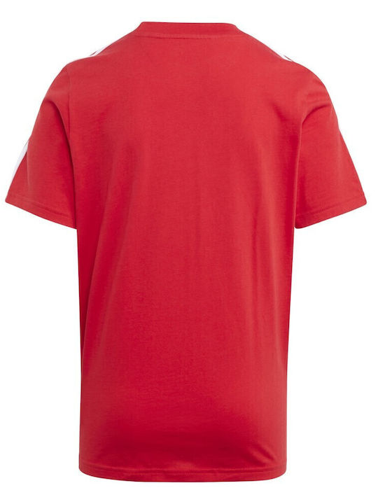 Kinder-T-Shirt rot Essentials 3-Stripes