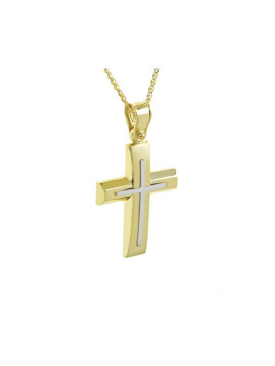 Ioannou24 Men's Gold Cross 14K with Chain