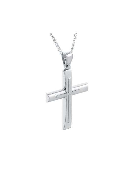 Ioannou24 Herren Gold Kreuz 14K mit Kette