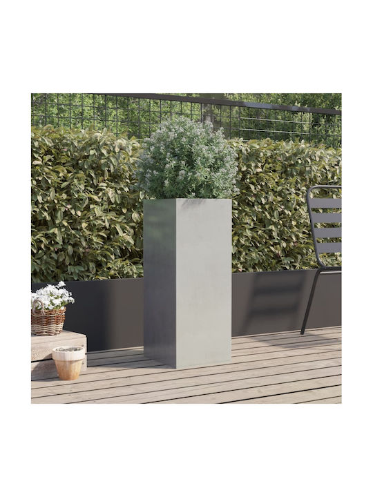 vidaXL Ασημί Ζαρντινιέρα Μεταλλική Ασημι 32x75x27.5εκ.