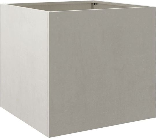 vidaXL Silber Set 2 Blumenkästen Metall Silver