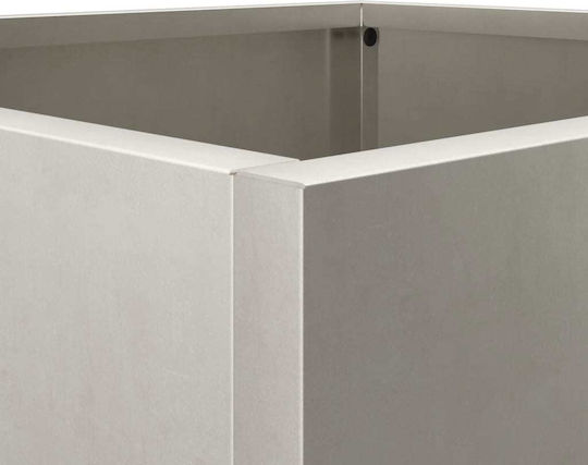 vidaXL vidaXL Metallisches Pflanzgefäß Silber 32x75x27,5 cm