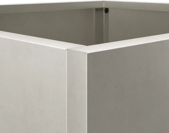 vidaXL Argintiu Set 2 Jardiniere Metalice Silver