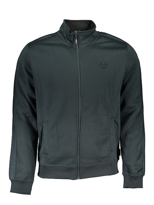 Gian Marco Venturi Herren Sweatshirt Jacke mit Taschen Green