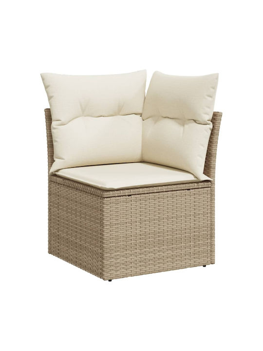 Corner Sofa Outdoor Rattan with Chest and Pillows 55x55x69cm