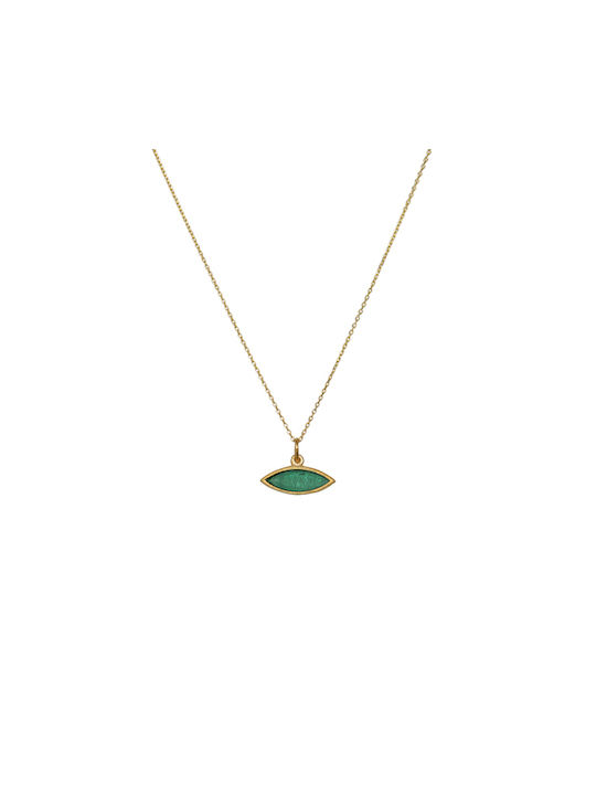 Krama Jewels Necklace Eye from Gold Plated Silver