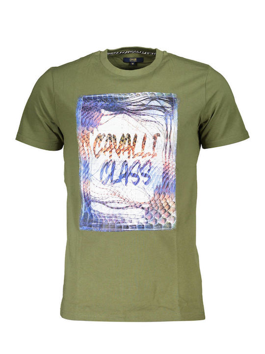 Roberto Cavalli Men's Short Sleeve T-shirt Green