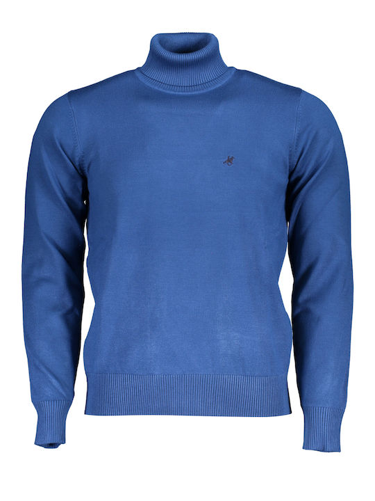 U.S.Grand Polo Club Men's Sweater Turtleneck Blue