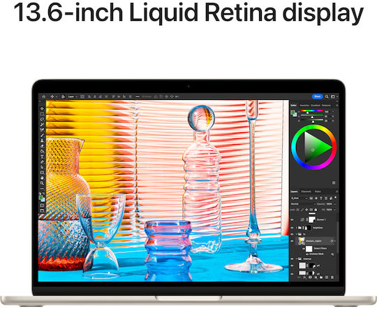 Apple MacBook Air 13.6" (2022) IPS Retina Display (M2-8-Core/8GB/256GB SSD/8-Core GPU) Starlight (GR Keyboard)