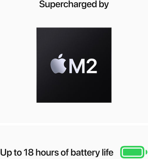 Apple MacBook Air 13.6" (2022) IPS Retina Display (M2-8-Core/8GB/256GB SSD/8-Core GPU) Space Grey (GR Keyboard)