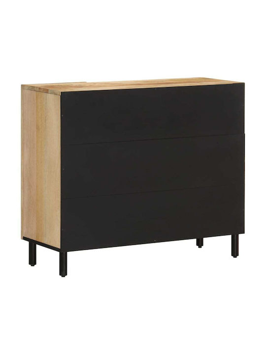 Cabinet Storage Made of Metal & Wood L90xW33xH75cm