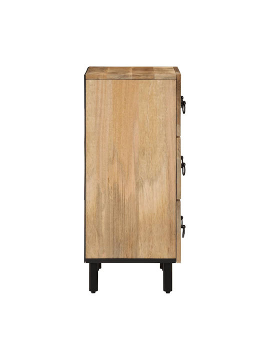 Cabinet Storage Made of Metal & Wood with 3 Drawers L60xW33xH75cm