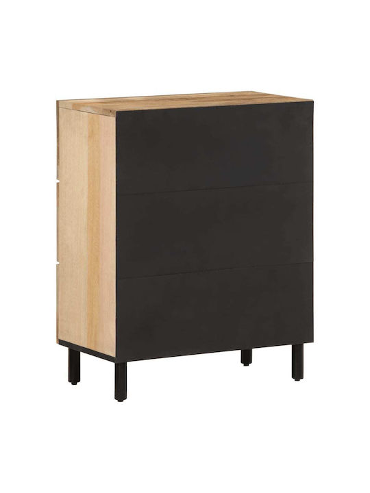 Cabinet Storage Made of Metal & Wood with 3 Drawers L60xW33xH75cm