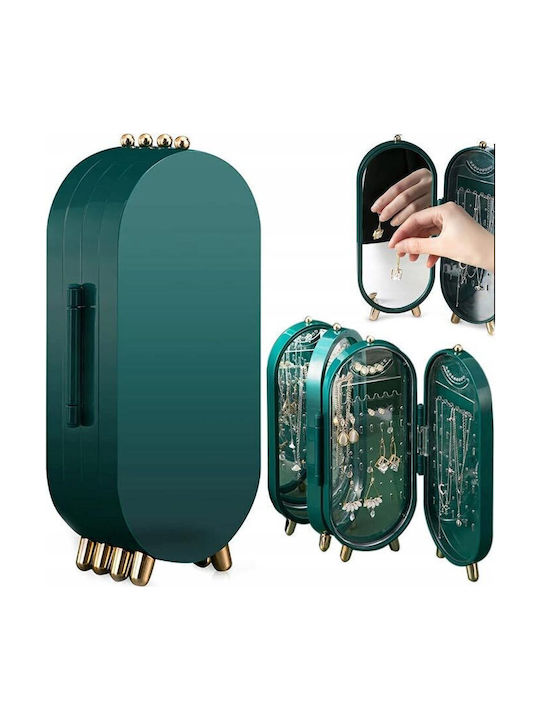 Stand Pentru Bijuterii Cu Oglindă Verde 23x6.5x11cm Stand Pentru Bijuterii Cu Oglindă Verde 23x6.5x11cm