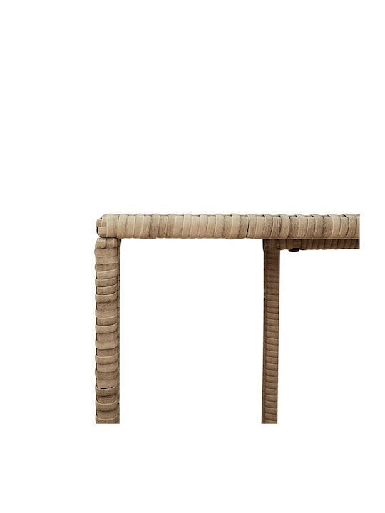 Rechteckiger Beistelltisch aus Bambus Beige 2Stücke M112xT27xH55cm vidaXL