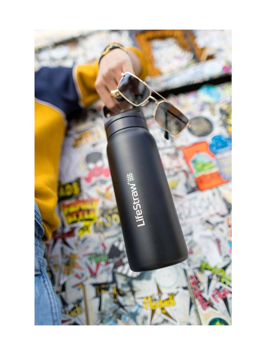 Lifestraw Бутилка Неръждаема стомана с филтър 650мл Черен