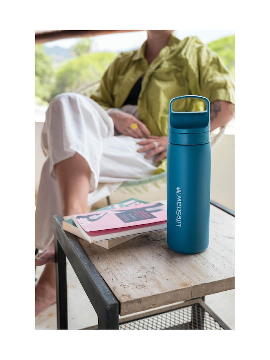 Lifestraw Sticla de apa Oțel inoxidabil cu Filtru 530ml Gri