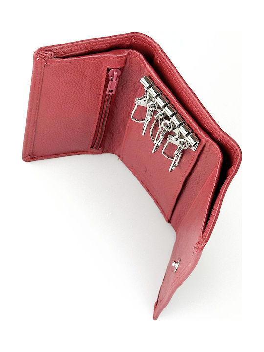 Lavor Leather Key Holder Unisex 1-7244 Red
