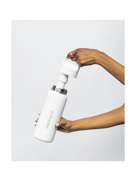 Lifestraw Παγούρι Ανοξείδωτο με Φίλτρο 650ml Λευκό