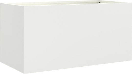 vidaXL Blumenkasten Metallisch White 62x29x30cm.
