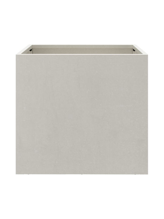 vidaXL Silver Set 2 Planters Metal Silver